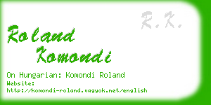 roland komondi business card